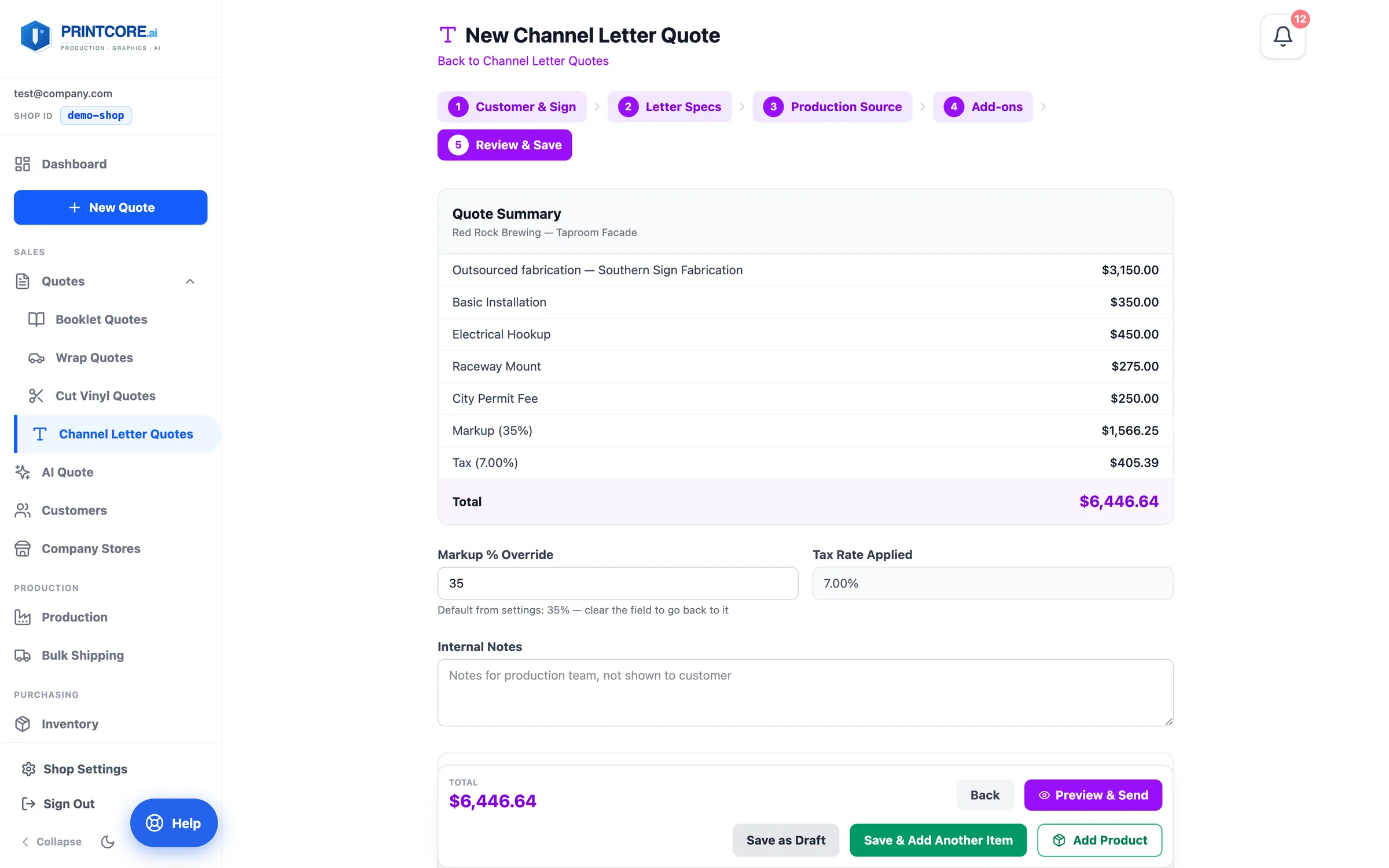 Step 5 — Review & Save