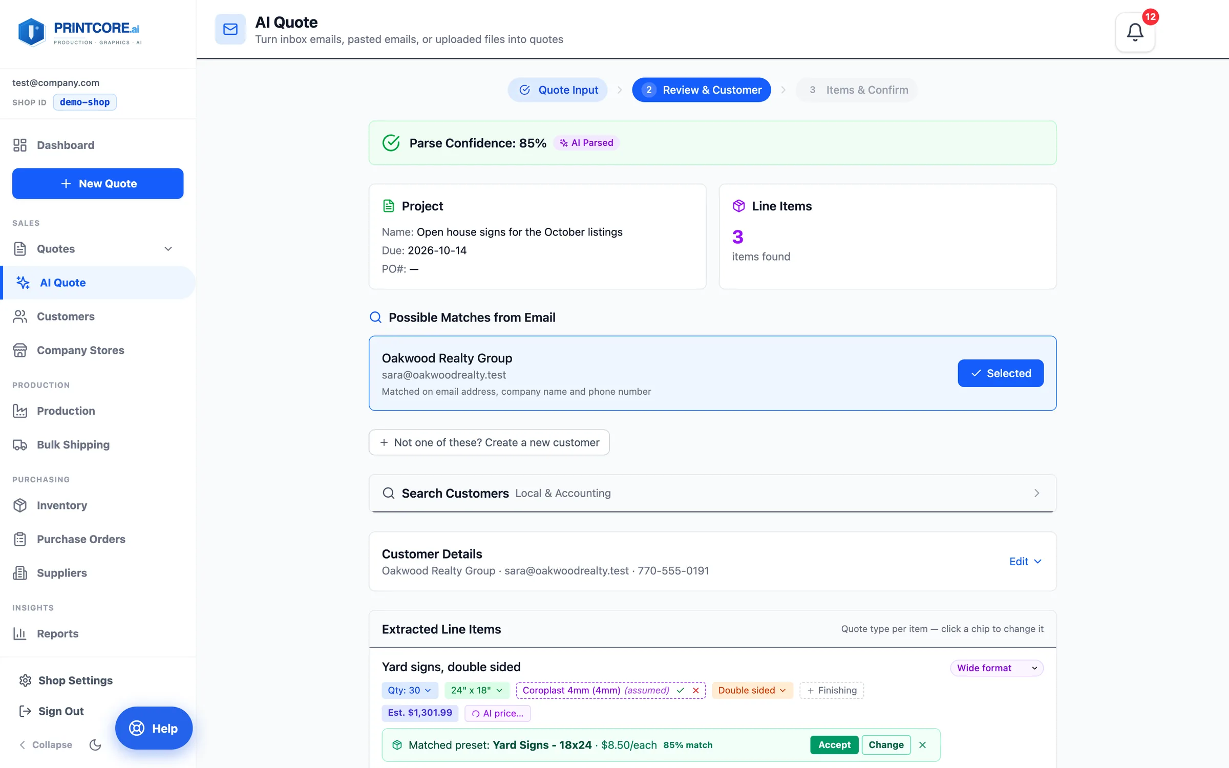 Review & Customer