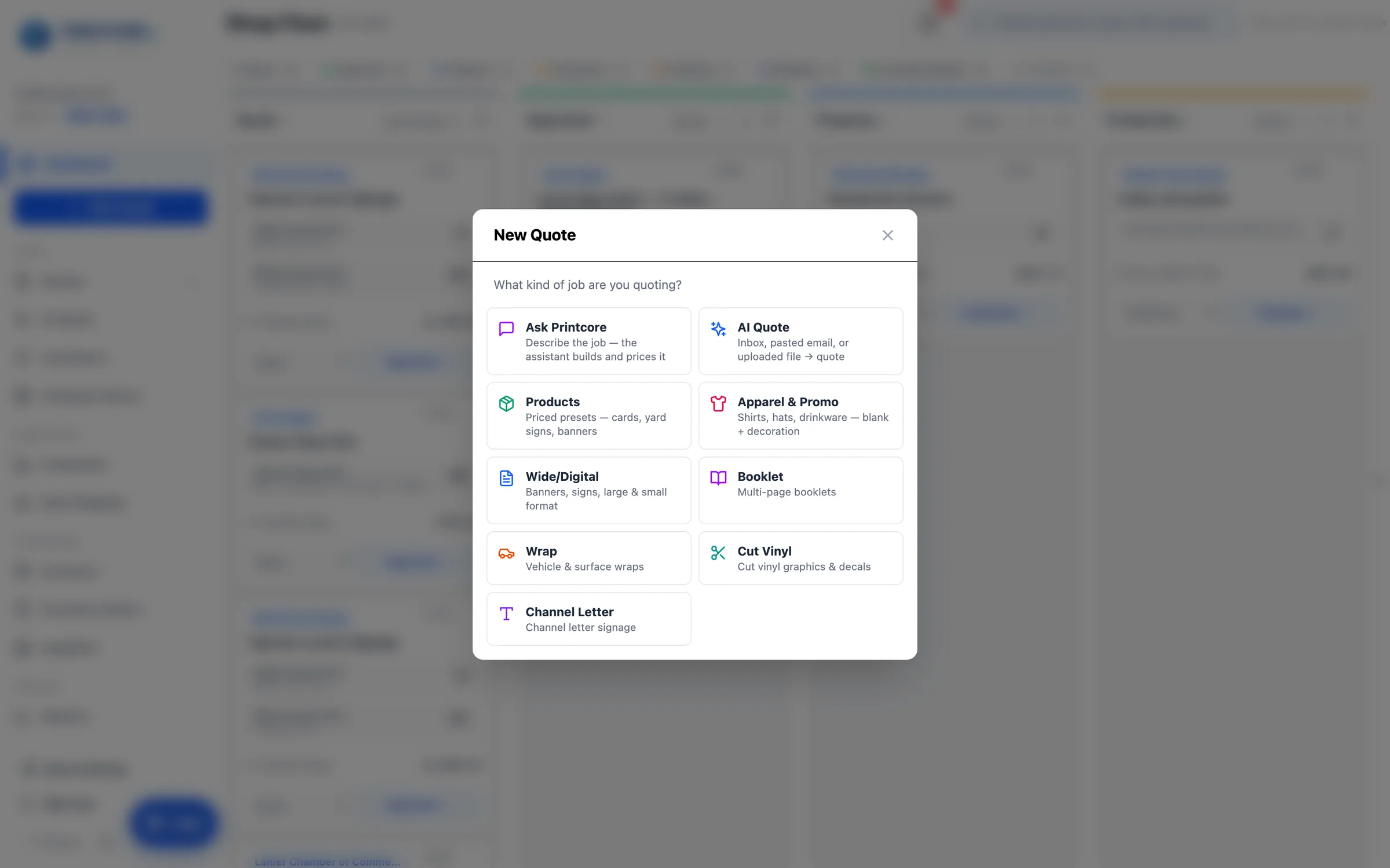 Open Ask Printcore