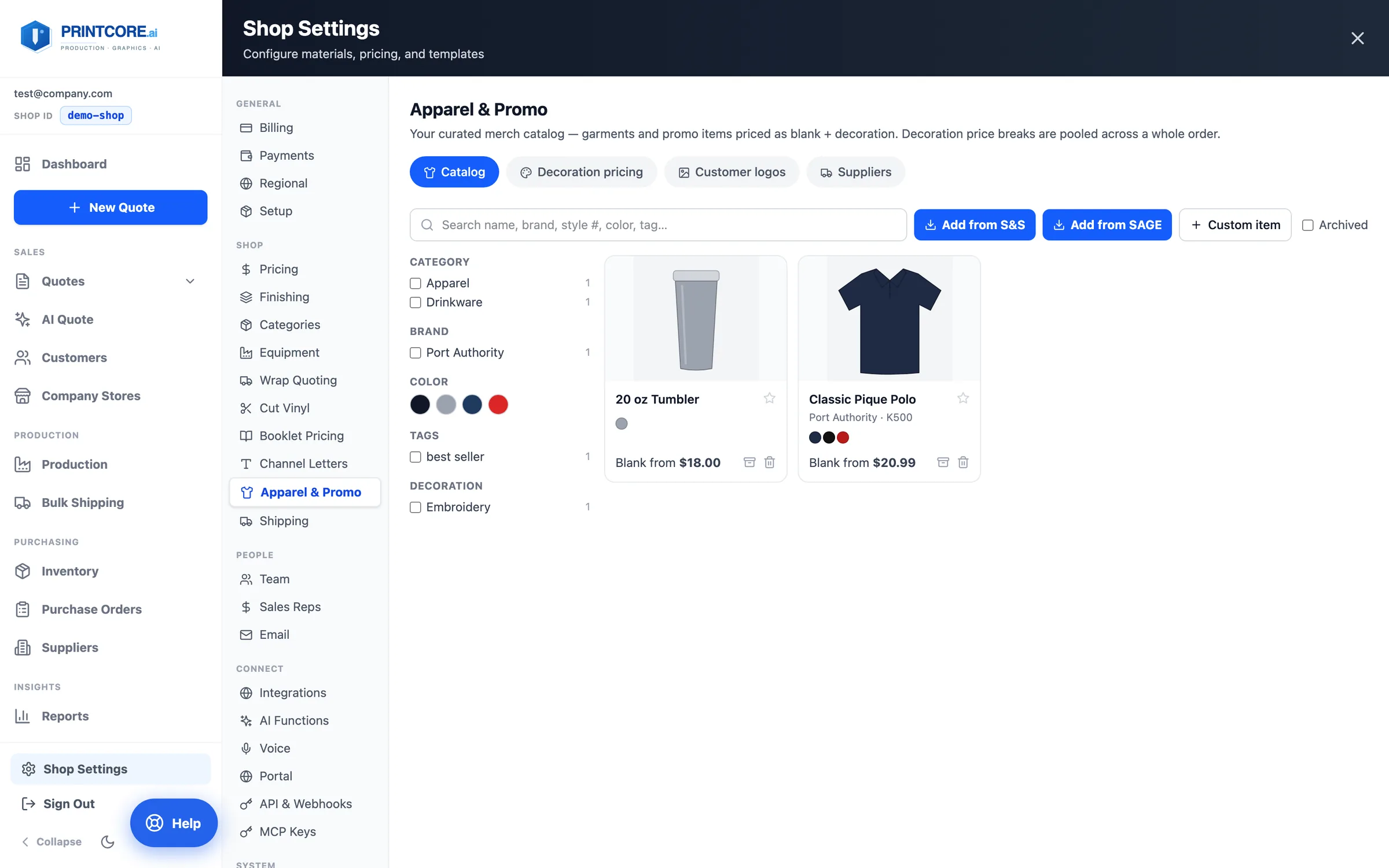 Build your catalog